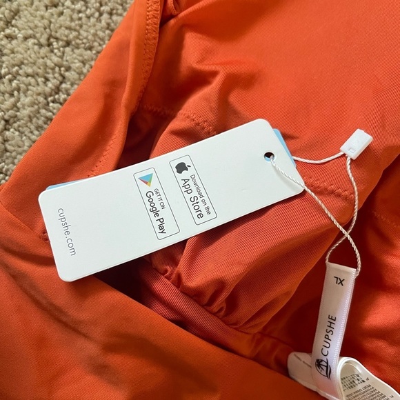 Cupshe Orange Halter Tie One-piece Swimsuit. #1 - Picture 11 of 13